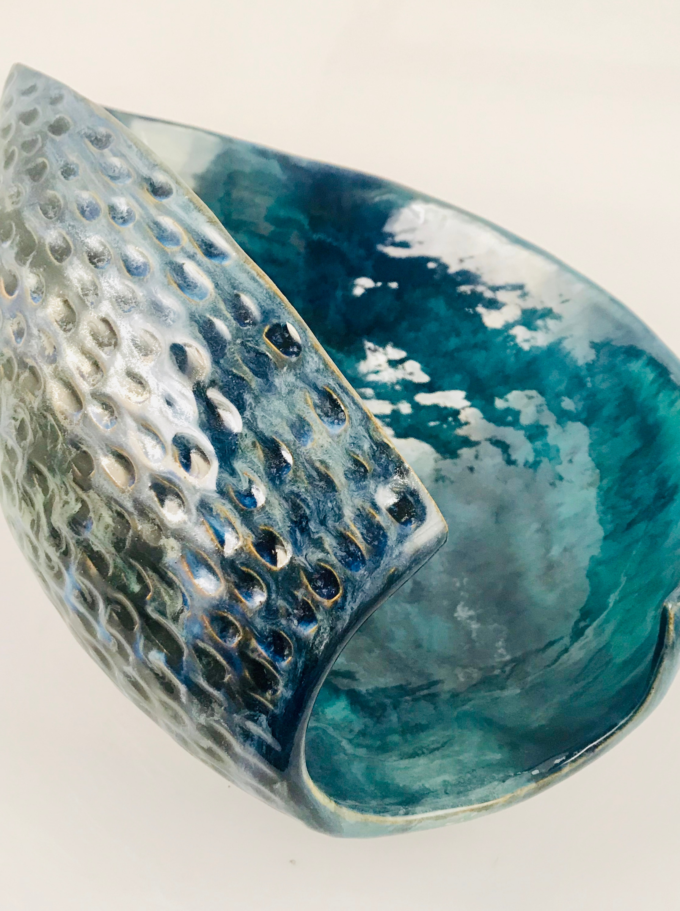 Ręcznie robiona miska ceramiczna Lazur w turkusowym szkliwie - zdjęcie 2